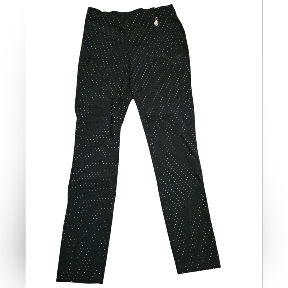 Tommy Hilfiger Black Pants Legging Style with White Dots